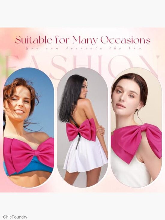 Big Detachable Satin Bow for Wedding Dress Formal Prom main image 7